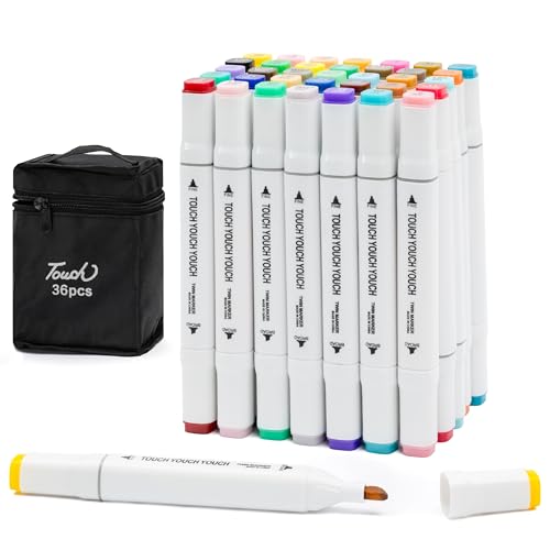 Filzstifte mit Doppelspitze – Set mit 36 Pinseln und feiner Spitze, wasservermalbar, brillante Farben, ideal zum Zeichnen, Lettering, Bullet Journal, Manga, mit Tragetasche Filzstifte mit Doppelspitze – Set mit 36 Pinseln und feiner Spitze, wasservermalbar, brillante Farben, ideal zum Zeichnen, Lettering, Bullet Journal, Manga, mit Tragetasche von Generisch