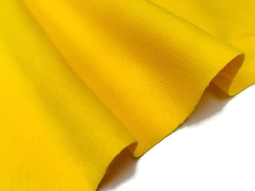 Filzstoff Material - weiche Unifarben - 102 cm breit, 2 mm dick - 100% Polyester Bastel- & Polsterstoff (Gelb, 1 Meter) von Generisch