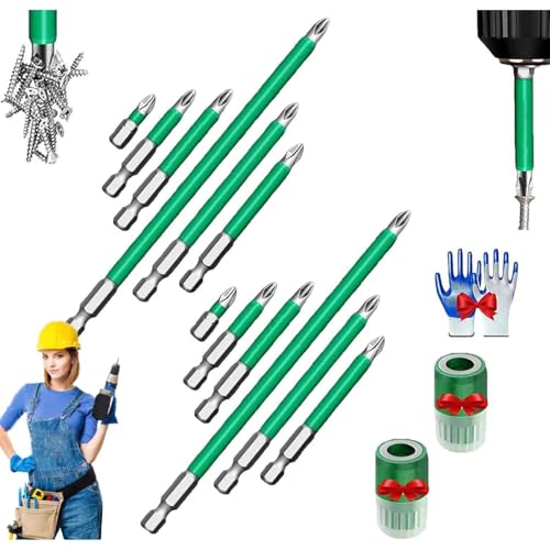 Fixion Tools Bohrer, Fixion Tools MagnetischeBohrer, Fixiontools, K5 Schlagfester Anti-Rutsch-Bit, Rowgins Hochmagnetischer Schraubendreher-Bohrers-Satz 25 50 65 70 90 150mm Set (2set) von Generisch