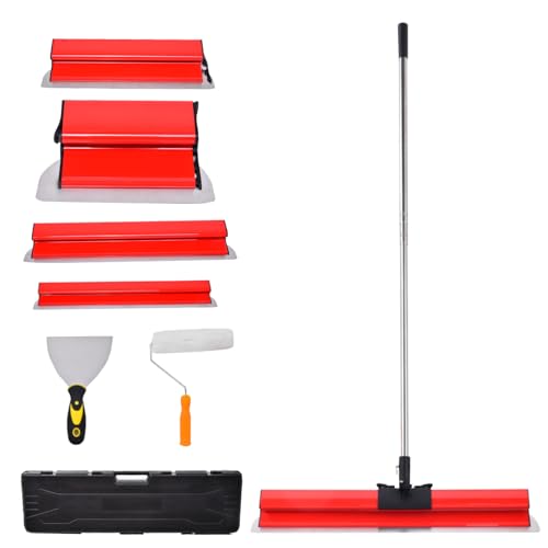 Flächenspachtel, Tapetenentferner, Spachtel Set, Edelstahl Spatel Werkzeug, 0,35 mm & 0,5 mm Dick, 100cm/ 80 cm / 60 cm / 40 cm / 20 cm, für Große Arbeitsbereiche, Wanddekoration und Bau von Generisch