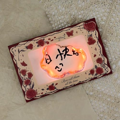Flammen-Grußkartenherstellungszubehör, DIY-Set, für Erwachsene, leere Karten und brennende Umschläge, Basteln für Handwerk, Geburtstag, Erntedankfest, Weihnachten, Hochzeit, Valentinstag von Generisch