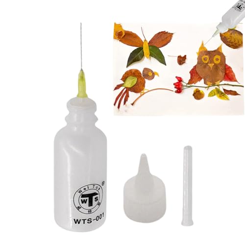Flasche mit Nadelspitze, Präzisions-Kleber-Applikator-Flaschen mit feiner Spitze, auslaufsichere Quetschflaschen, nachfüllbare Flasche mit Nadelspitze für Quilling-Projekte, Lösungsmittel- und von Generisch