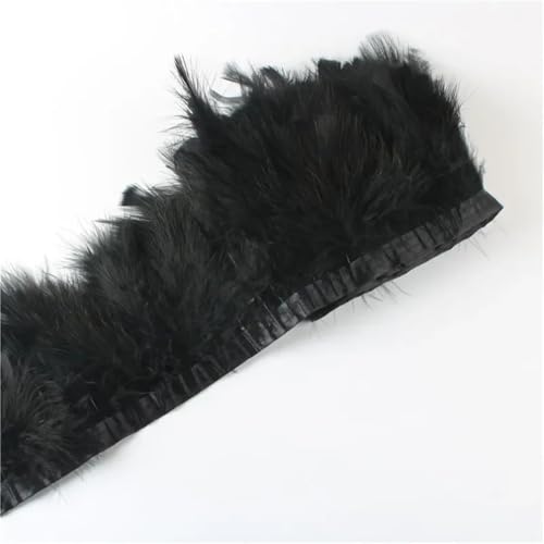 Flauschige Federborten, Fransen, 15-20 cm, Bastelband, Nähen, Federkleidung, Hochzeit, Dekoration, Kleid, Schwarz, 10 Meter Flauschige Federborten, Fransen, 15-20 cm, Bastelband, Nähen, Federkleidung, Hochzeit, Dekoration, Kleid, Schwarz, 10 Meter von Generisch