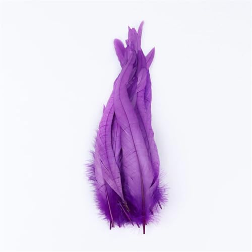 Flauschige Hühner-Hahnfedern, bunt, zum Binden, für Bastelarbeiten, Karneval, Hochzeit, Dekoration, 25–30 cm, Dunkelviolett, 50 Stück, 50 Stück Flauschige Hühner-Hahnfedern, bunt, zum Binden, für Bastelarbeiten, Karneval, Hochzeit, Dekoration, 25–30 cm, Dunkelviolett, 50 Stück, 50 Stück von Generisch