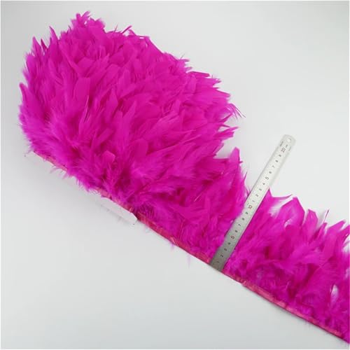 Flauschige Marabu-Feder-Fransenborte 12–15 cm breit, Band in 2 oder 10 m Länge, für Handarbeit und Handwerk von Generisch