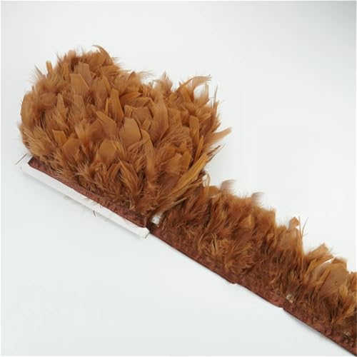 Flauschige Marabu-Feder-Fransenborte 12–15 cm breit, Band in 2 oder 10 m Länge, für Handarbeit und Handwerk von Generisch