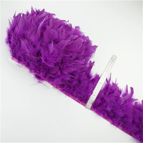 Flauschige Marabu-Feder-Fransenborte 12–15 cm breit, Band in 2 oder 10 m Länge, für Handarbeit und Handwerk Flauschige Marabu-Feder-Fransenborte 12–15 cm breit, Band in 2 oder 10 m Länge, für Handarbeit und Handwerk von Generisch