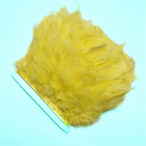 Flauschiges Band mit Federn, 1 m lang, 10–15 cm breit, für Heimwerker, Schneidern, Nähprojekte und Heimdekor, Zubehör, Basteln, Weiß von Generisch