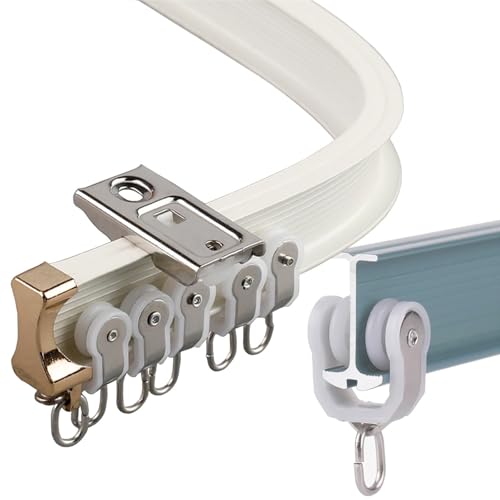 Flexible Vorhangschiene mit leiser Riemenscheibe, Aluminium für reibungslose Vorhangbewegung, einfache Installation für Zuhause und Büro, ideal für Vorhänge und Vorhänge Flexible Vorhangschiene mit leiser Riemenscheibe, Aluminium für reibungslose Vorhangbewegung, einfache Installation für Zuhause und Büro, ideal für Vorhänge und Vorhänge von Generisch