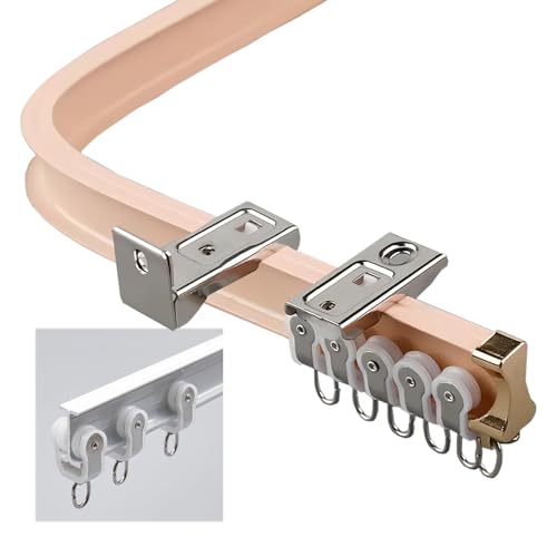 Flexibles Vorhangschienensystem – leicht zu biegende Aluminium-Decken-/Wandhalterung, leise Räder für reibungslosen Betrieb, verstellbare Gardinenstange, ideal für Heimdekoration. Flexibles Vorhangschienensystem – leicht zu biegende Aluminium-Decken-/Wandhalterung, leise Räder für reibungslosen Betrieb, verstellbare Gardinenstange, ideal für Heimdekoration. von Generisch