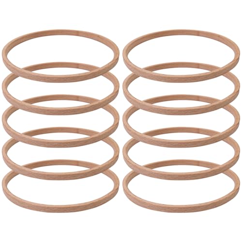 Floral Hoop – Set mit 10 Traumfängern, wiederverwendbare Traumfänger-Ringe, runde Makramee-Aufhängung, Partyzubehör, Kranzherstellungswerkzeug für Hochzeit, Weihnachten, Geburtstag von Generisch