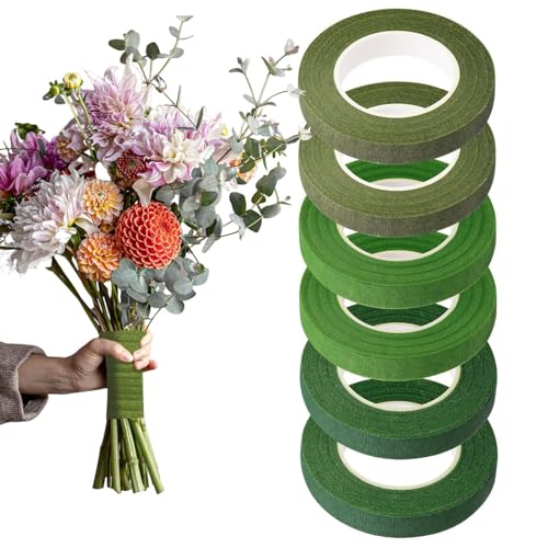 Floristik Klebeband,1,27 cm X 165 m Floristen Band zum Umwickeln von Blumenstielen - 6 Rollen Werkzeug für Kunsthandwerksprojekte Hochzeitskorsagen Floristenarrangement Floristik Klebeband,1,27 cm X 165 m Floristen Band zum Umwickeln von Blumenstielen - 6 Rollen Werkzeug für Kunsthandwerksprojekte Hochzeitskorsagen Floristenarrangement von Generisch