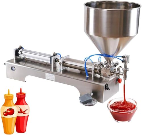 Flüssigkeitsfüllmaschine, halbautomatischer Einzelkopf-Flaschenfüller für Wasser, Öl, Honig, Creme, Shampoo, 30-1500 ml Fassungsvermögen von Generisch