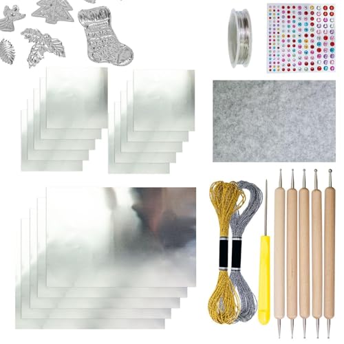 Foil Karton | Prägefolie Set Dekorativ | Silber Gold Glanz Zubehör Für Kinder Erwachsene Gravur Malerei Kunst Foil Karton | Prägefolie Set Dekorativ | Silber Gold Glanz Zubehör Für Kinder Erwachsene Gravur Malerei Kunst von Generisch