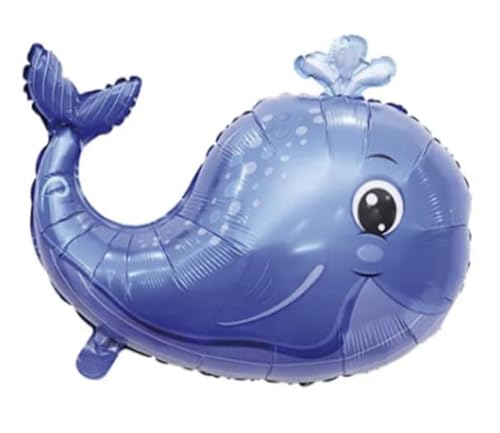 Folienballon Blauer Wal 82x63cm - Fisch - Unterwasserwelt - Sommer - Wasser von Generisch