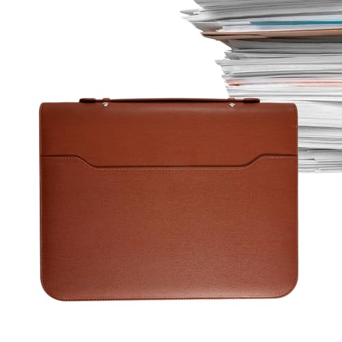 Folio Dokumenten-Organizer, Quittungshalter, Aktenordner mit Reißverschluss, multifunktionaler Business-Arbeitsordner für Büros, Meetings und Reisen, 34,5 x 26,5 x 5 cm von Generisch