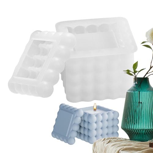 Formen zur Kerzenherstellung, 3D-Bubble-Würfel-Form, quadratische Gips-Aufbewahrungsbox, wiederverwendbare Form für Gips, Epoxidharz, Handwerk, Heimdekoration Formen zur Kerzenherstellung, 3D-Bubble-Würfel-Form, quadratische Gips-Aufbewahrungsbox, wiederverwendbare Form für Gips, Epoxidharz, Handwerk, Heimdekoration von Generisch