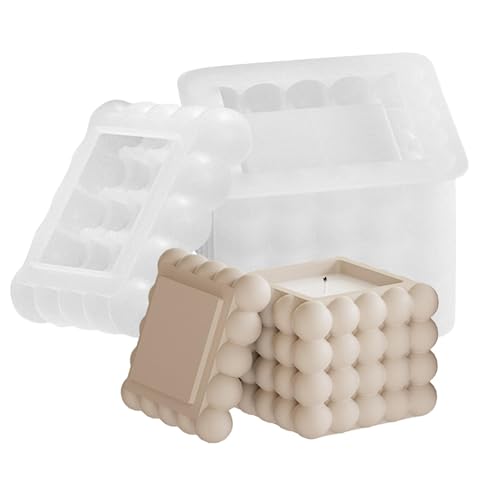 Formen zur Kerzenherstellung, Silikonformen für Kerzen,Bubble Cube Kerzenform - Quadratische Gips-Aufbewahrungsbox, wiederverwendbare Form für Gips-Epoxidharz-Handwerk, Heimdekoration Formen zur Kerzenherstellung, Silikonformen für Kerzen,Bubble Cube Kerzenform - Quadratische Gips-Aufbewahrungsbox, wiederverwendbare Form für Gips-Epoxidharz-Handwerk, Heimdekoration von Generisch