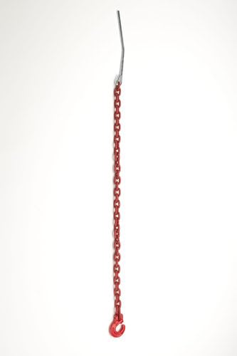 Forst-Chockerketten mit Schlitzring + Durchstecknadel - GK 8 - rot lackiert - 10 mm stark - 2 Meter von Generisch