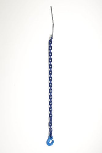Forst-Chokerketten mit Schlitzring + Durchstecknadel - GK 10 - blau lackiert - 7 mm stark - 3 Meter von Generisch