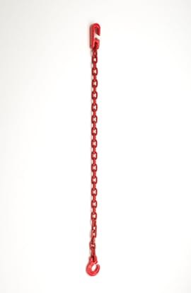 Forst-Kuppelchockerketten - GK 8 - rot lackiert - 7 mm stark - eckiges Kettenglied - 3 Meter von Generisch