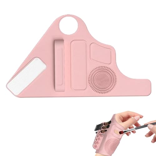 Foundation Mischpalette – Professionelle Make-up-Mischpalette, Hand-Make-up-Mischpalette, Make-up-Mischpalette mit Make-up-Pinselaufbewahrung Foundation Mischpalette – Professionelle Make-up-Mischpalette, Hand-Make-up-Mischpalette, Make-up-Mischpalette mit Make-up-Pinselaufbewahrung von Generisch