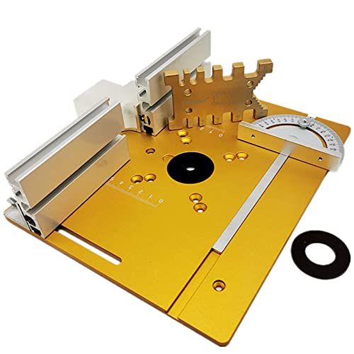 Frästischplatte aus Aluminiumlegierung für Holzfräsen, Trimmen und Gravieren mit Gehrungslehre, ideal für Tischsägen und Holzbearbeitungsbänke Frästischplatte aus Aluminiumlegierung für Holzfräsen, Trimmen und Gravieren mit Gehrungslehre, ideal für Tischsägen und Holzbearbeitungsbänke von Generisch