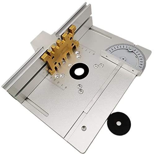 Frästischplatte aus Aluminiumlegierung für Holzfräsen, Trimmen und Gravieren mit Gehrungslehre, ideal für Tischsägen und Holzbearbeitungsbänke Frästischplatte aus Aluminiumlegierung für Holzfräsen, Trimmen und Gravieren mit Gehrungslehre, ideal für Tischsägen und Holzbearbeitungsbänke von Generisch