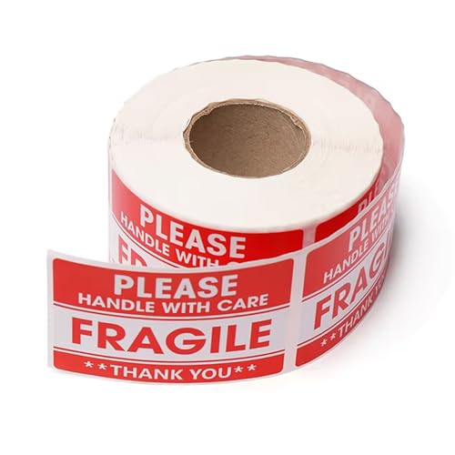 Fragile Stickers, Adhesive Warning Labels, Compact Shipping Wrap, 3x2 InchesErgonomic Fragile Wrapper, Ideal for Luggage, Glass TV, Dishes, Kitchen, Packing and Business Supplies Fragile Stickers, Adhesive Warning Labels, Compact Shipping Wrap, 3x2 InchesErgonomic Fragile Wrapper, Ideal for Luggage, Glass TV, Dishes, Kitchen, Packing and Business Supplies von Generisch