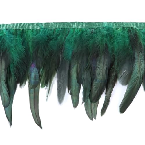 Fransenband mit Hahnfedern, 15–18 cm, für Bastelarbeiten, Nähen, Kleidung, Party-Dekorationen, dunkel EN8 Fransenband mit Hahnfedern, 15–18 cm, für Bastelarbeiten, Nähen, Kleidung, Party-Dekorationen, dunkel EN8 von Generisch