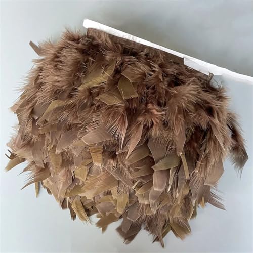 Fransenband mit Truthahnfedern, 10 Meter, Federfransen, Nähen, Basteln, Kleidung, Kleid, Dekoration, Kaffee, 10 Meter Fransenband mit Truthahnfedern, 10 Meter, Federfransen, Nähen, Basteln, Kleidung, Kleid, Dekoration, Kaffee, 10 Meter von Generisch
