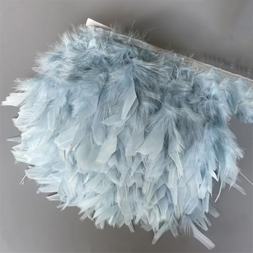 Fransenband mit Truthahnfedern, 10 m, Federfransen, Nähen, Basteln, Kleidung, Kleid, Dekoration, Himmelblau, 10 Meter Fransenband mit Truthahnfedern, 10 m, Federfransen, Nähen, Basteln, Kleidung, Kleid, Dekoration, Himmelblau, 10 Meter von Generisch
