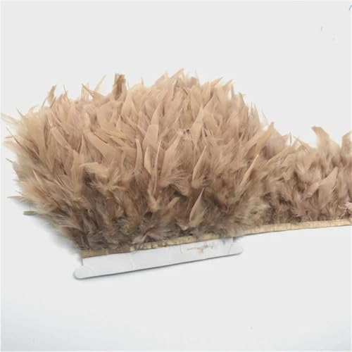 Fransenband mit Truthahnfedern, Quaste, Federband, Nähen, Kostüm, Kleid, Hochzeit, 19, Khaki, 5 m von Generisch
