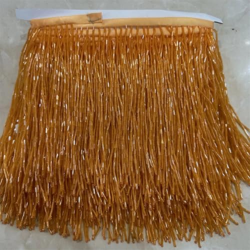 Fransenlampe mit Glasperlen, 15 cm, goldfarben, silberfarben, schwarz, 4,5 m von Generisch