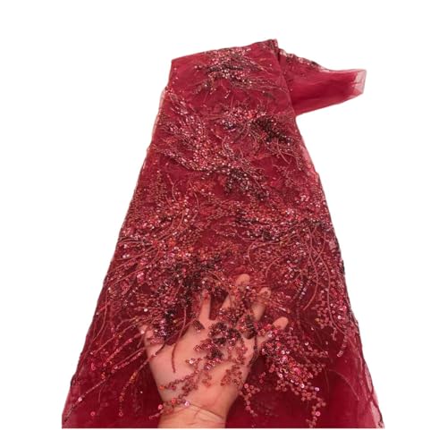 Französischer Tüllnetz, Pailletten, Spitzenstoff, afrikanischer Spitzenstoff, 4,5 m, für Nigeria, Hochzeit, Partykleid Französischer Tüllnetz, Pailletten, Spitzenstoff, afrikanischer Spitzenstoff, 4,5 m, für Nigeria, Hochzeit, Partykleid von Generisch