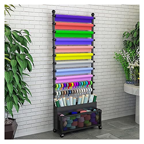 Freistehender Aufbewahrungsständer für Bänder und Geschenkpapier, robuster Schalhalter mit Trennwänden, ideal für Floristen und Geschenkläden, zum einfachen Präsentieren und Präsentieren von Generisch