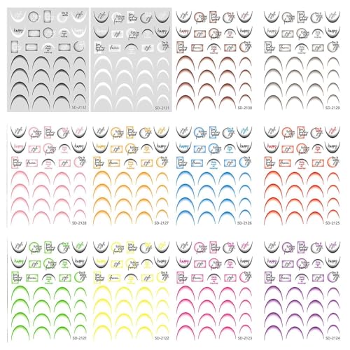 French tip stickers, French tip stencils, decals, Colorful nail stripes, Transfer nail decals, Nail decoration stickers, French manicure Decoration for Girls Women Nails Art Salon Home Travel French tip stickers, French tip stencils, decals, Colorful nail stripes, Transfer nail decals, Nail decoration stickers, French manicure Decoration for Girls Women Nails Art Salon Home Travel von Generisch