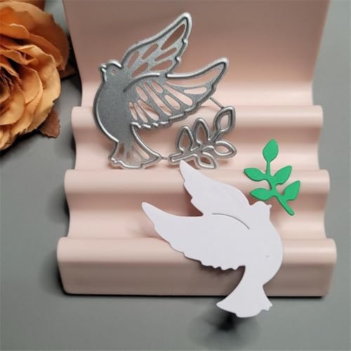 Friedenstaube Metall Stanzschablone Peace Dove Stanzformen für Kartenherstellung Papierprägung Metall-Stanzschablonen-Set für Scrapbooking, Kartenherstellung, Fotoalbum, DIY Bastelarbeiten von Generisch