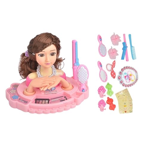 Friseur-Styling-Kopfpuppe, Make-up-Puppenkopf-Spielzeug,Make-up- und Haarstyling-Rollenspielset | Pädagogisches Rollenspielset für Geburtstag, Erntedankfest, Weihnachten, Kindertag Friseur-Styling-Kopfpuppe, Make-up-Puppenkopf-Spielzeug,Make-up- und Haarstyling-Rollenspielset | Pädagogisches Rollenspielset für Geburtstag, Erntedankfest, Weihnachten, Kindertag von Generisch