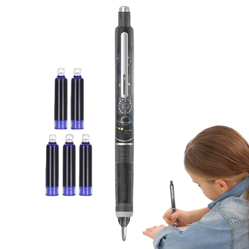 Füllfederhalter, Schreibgerät für Schule & Studium | Automatischer Füllhalter mit 0,38 mm Feder und 5 Tintenpatronen für Notizen und Schulhefte Füllfederhalter, Schreibgerät für Schule & Studium | Automatischer Füllhalter mit 0,38 mm Feder und 5 Tintenpatronen für Notizen und Schulhefte von Generisch