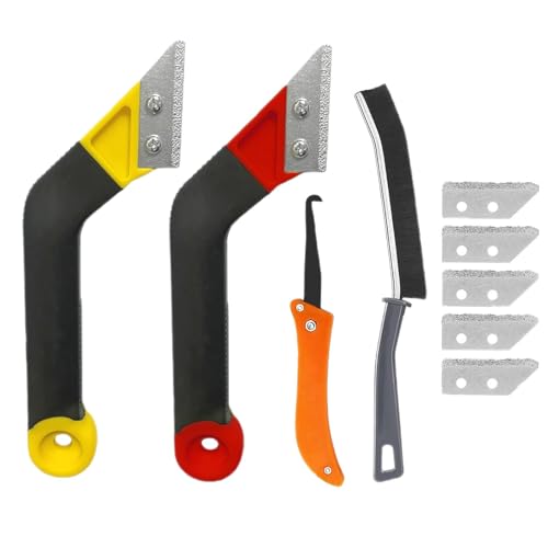 Fugenrechen - Set mit 10 x Mörtelentfernungswerkzeugen | Spachtelsäge | Mörtelentferner | Für Spachtelmasse, Ersatzschneider Extr von Generisch