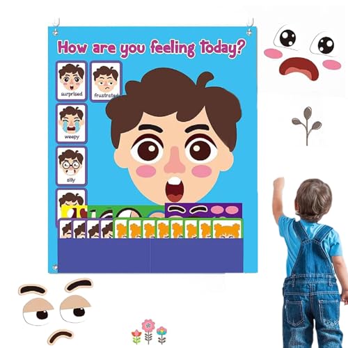 Funny Faces -Spiele - Filzaufkleber, soziales emotionales Lernkit | Bildungsemoticon -Brettspiel für Kinder mit austauschbaren Ausdrücken, interaktive Lehrressourcenunterrichtsaktivität, Aktivität, Funny Faces -Spiele - Filzaufkleber, soziales emotionales Lernkit | Bildungsemoticon -Brettspiel für Kinder mit austauschbaren Ausdrücken, interaktive Lehrressourcenunterrichtsaktivität, Aktivität, von Generisch