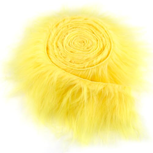 Furry Faux, Fell Stoff Kunstfell Basteln, 2x60 Inch Shaggy Craft Plush Plüsch Precut Strips für Gnome Beard Santa Hair DIY Basteldekoration Gelb Furry Faux, Fell Stoff Kunstfell Basteln, 2x60 Inch Shaggy Craft Plush Plüsch Precut Strips für Gnome Beard Santa Hair DIY Basteldekoration Gelb von Generisch
