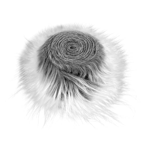 Furry Faux, Fell Stoff Kunstfell Basteln, 2x60 Inch Shaggy Craft Plush Plüsch Precut Strips für Gnome Beard Santa Hair DIY Basteldekoration Grau Furry Faux, Fell Stoff Kunstfell Basteln, 2x60 Inch Shaggy Craft Plush Plüsch Precut Strips für Gnome Beard Santa Hair DIY Basteldekoration Grau von Generisch