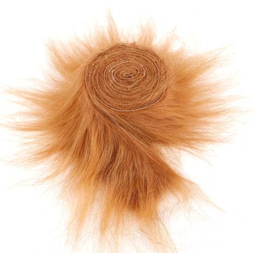 Furry Faux, Fell Stoff Kunstfell Basteln, 2x60 Inch Shaggy Craft Plush Plüsch Precut Strips für Gnome Beard Santa Hair DIY Basteldekoration Orange Furry Faux, Fell Stoff Kunstfell Basteln, 2x60 Inch Shaggy Craft Plush Plüsch Precut Strips für Gnome Beard Santa Hair DIY Basteldekoration Orange von Generisch