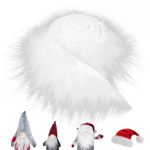 Furry Faux, Fell Stoff Kunstfell Basteln Weiß, 5x150cm Shaggy Craft Plush Plüsch Precut Strips für Gnome Beard Santa Hair DIY Basteldekoration Furry Faux, Fell Stoff Kunstfell Basteln Weiß, 5x150cm Shaggy Craft Plush Plüsch Precut Strips für Gnome Beard Santa Hair DIY Basteldekoration von Generisch