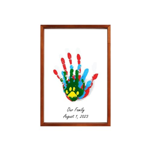 Fußabdruck Set Baby und Handabdruck Familie, Bild zum Malen des Handabdruck Babys, Newborn Baby Set, Dekoration für Babys- & Kleinkinderzimmer, Endloses Geschenkset,Geschenkideen für Frauen (BR) von Generisch