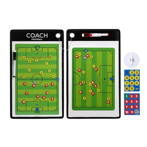 Fußball-Klemmbrett für Trainer, trocken abwischbar, magnetisch, tragbar, Trainingsgerät für Baseball, Basketball, Softball, Hockey, Volleyball, Dugout, Feldsport Fußball-Klemmbrett für Trainer, trocken abwischbar, magnetisch, tragbar, Trainingsgerät für Baseball, Basketball, Softball, Hockey, Volleyball, Dugout, Feldsport von Generisch