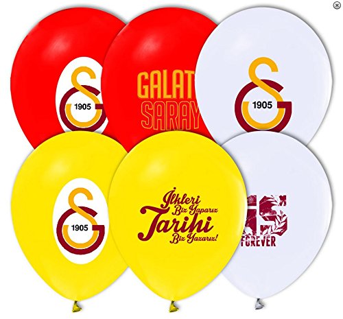 GS Fanartikel Luftballons, Cimbom, Aslan, 1905, Rot-Gelb-Weiß, Fußball-Fanartikel, 10 Stück von Generisch