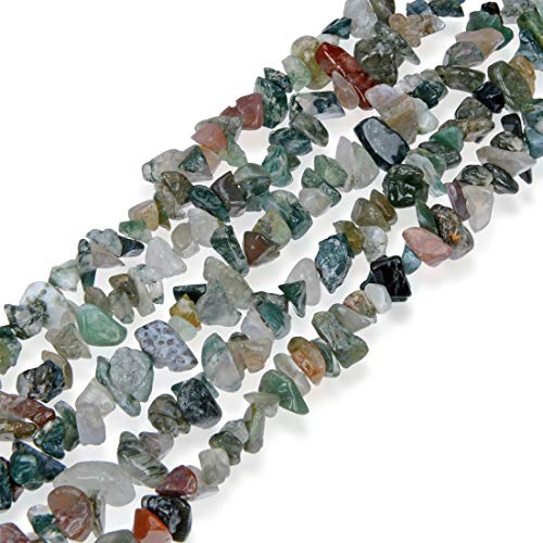 GZ1-23 Stränge, natürlicher indischer Achat, lose Perlen, gebohrt, freie Form, 5 mm - 8 mm, Edelstein-Abstandshalter (403,6 cm) für Schmuckherstellung von Generisch